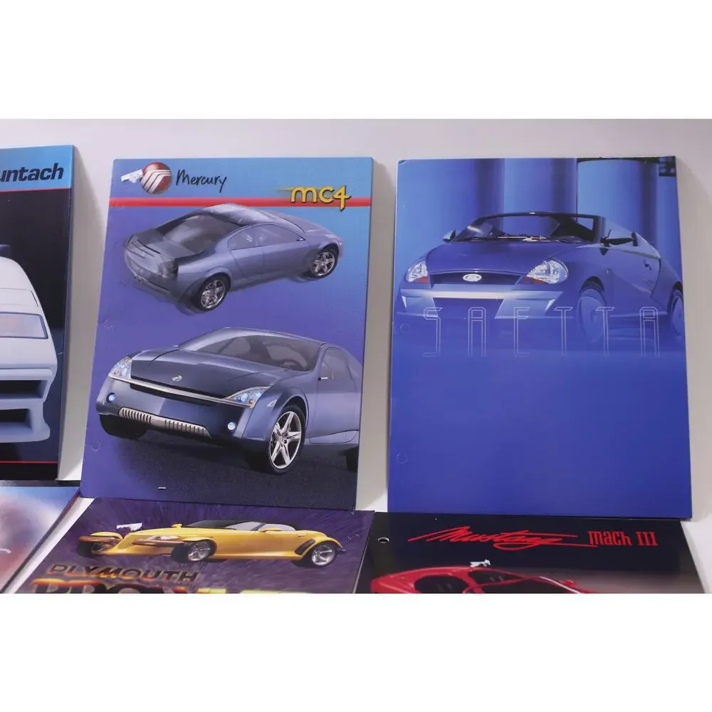 Sports Car, Portfolio, Lot, Paper Folder, Set of 6, Automotive, ~ 260115-WH 903